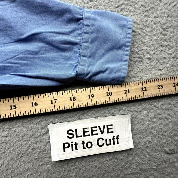 Vintage 50s 60s Conquerer Simpsons Soulette Poplin Sanforized Button Shirt Large - Picture 5 of 13